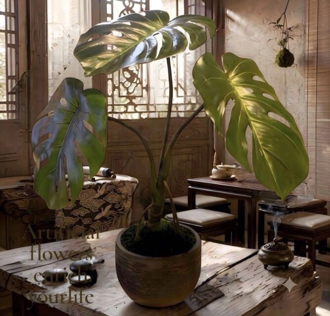光触媒 人工観葉植物 ウォールグリーン フェイクグリーン モンステラ