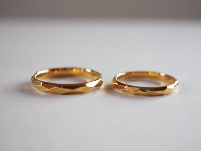 K18 多面カット　リング　12.5号　限界価格 K18 結婚指輪 多面カット | iichi 日々の暮らしを心地よくする