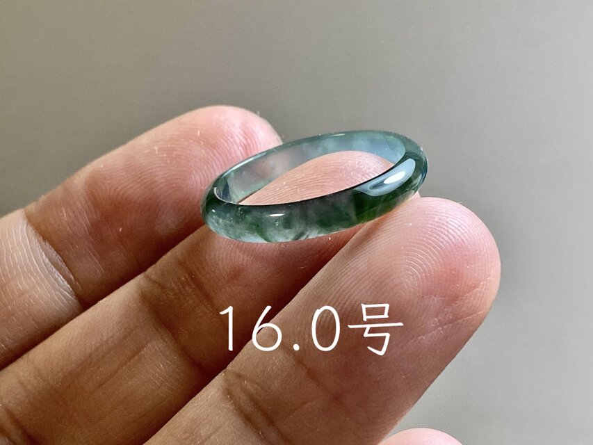 L19-46 宝石質 氷種 薄水緑・森緑 16.0号 グアテマラ産 A貨 本翡翠