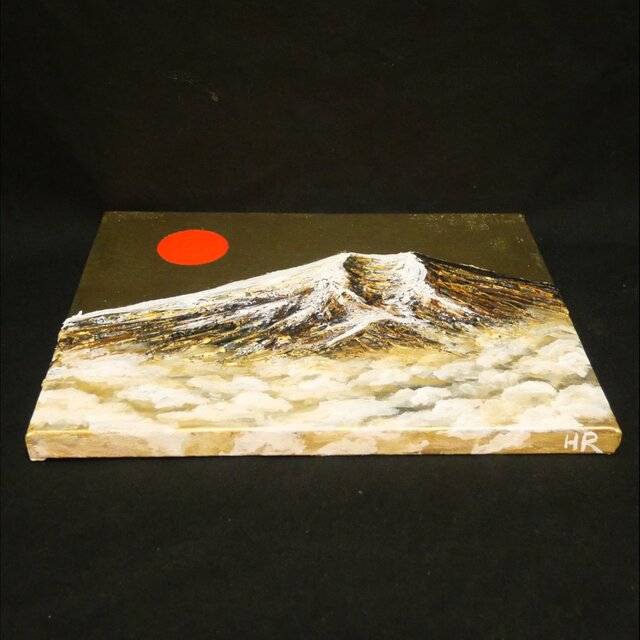 黄金富士】金運・運気上昇を願う 贅沢な純金色彩の油彩画｜開運 富士山