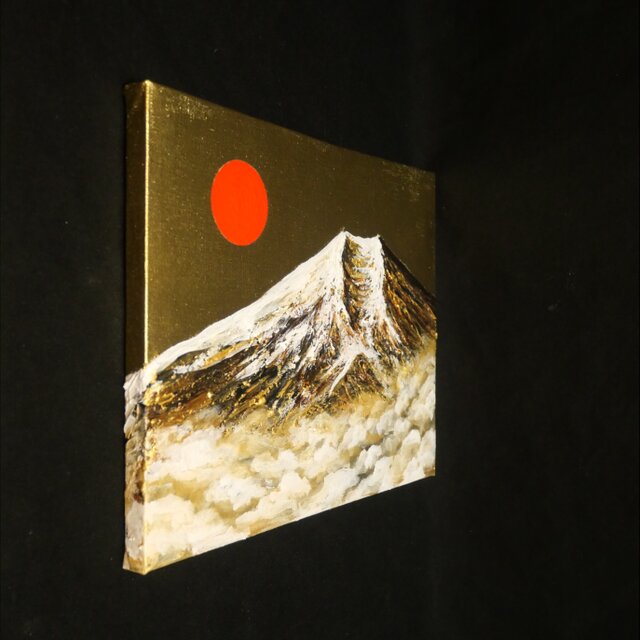 黄金富士】金運・運気上昇を願う 贅沢な純金色彩の油彩画｜開運 富士山