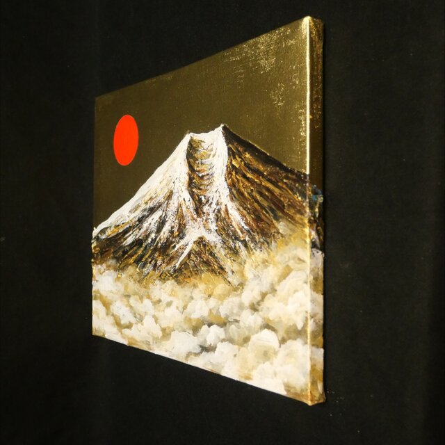 黄金富士】金運・運気上昇を願う 贅沢な純金色彩の油彩画｜開運 富士山