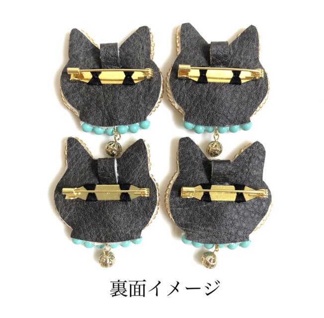 茶トラ バッグチャーム】手刺繍 2way仕様(ブローチ) 猫の日 うちの子