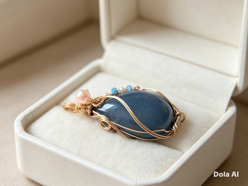 一点物】深海の雫 57.40ct 天然ディープアクアマリン×あこや真 | iichi