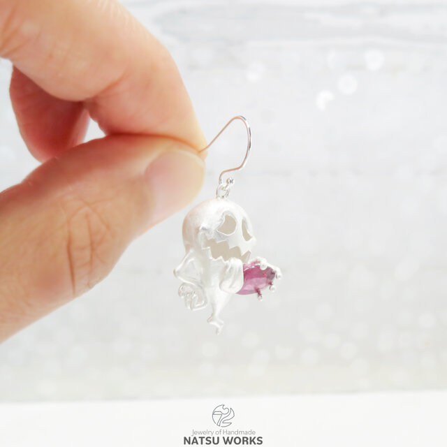 おばけのピアス / Gem & Ghost Charm 2026ハロウィン ロードライト