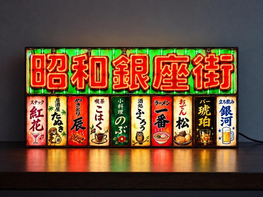 オーダー無料】スナック 居酒屋 昭和銀座街 懐かしい 酒場 昭和レトロ