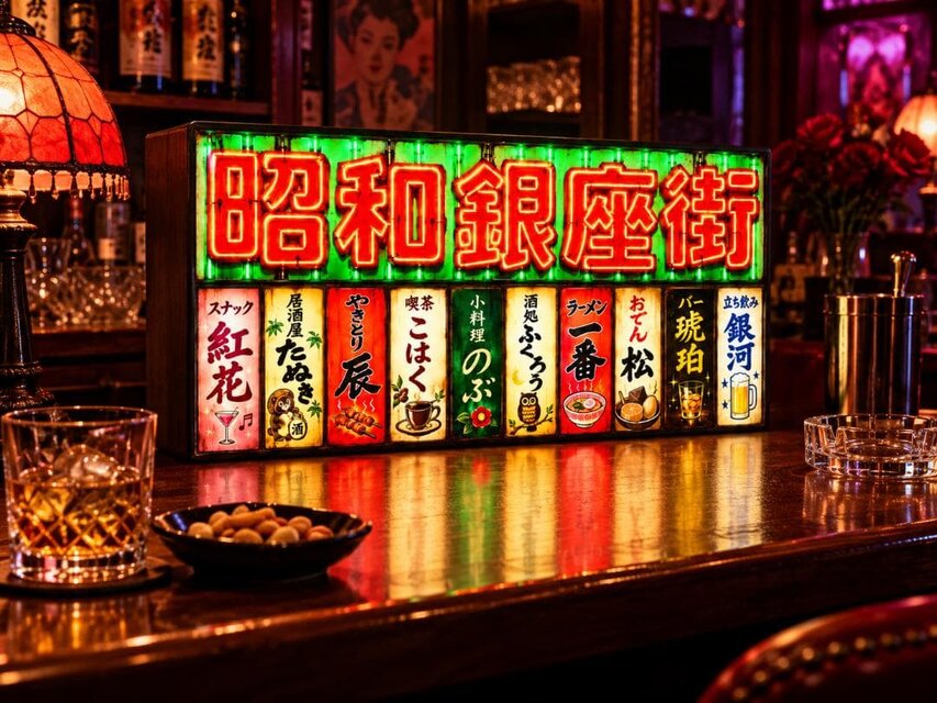 オーダー無料】スナック 居酒屋 昭和銀座街 懐かしい 酒場 昭和レトロ