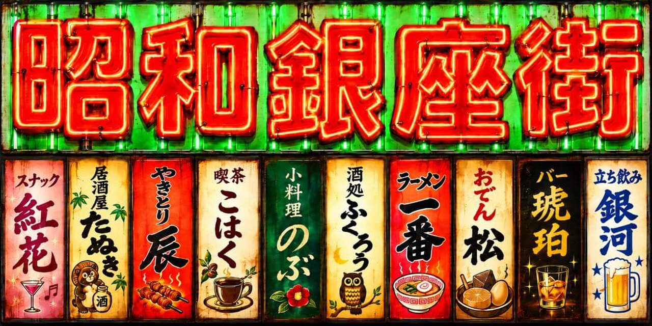 オーダー無料】スナック 居酒屋 昭和銀座街 懐かしい 酒場 昭和レトロ