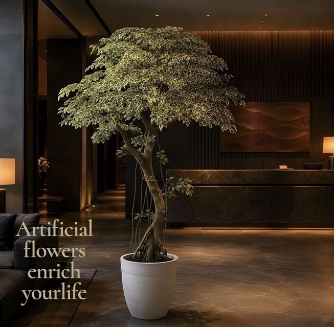 光触媒　人工観葉植物　ウォールグリーン　フェイクグリーン　ベンジャミナコアッド鉢 光触媒 人工観葉植物 フェイクグリーン ベンジャミナスターライトコ