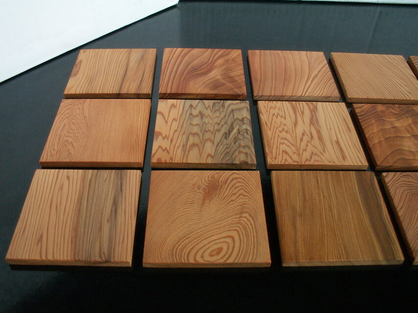 屋久杉 無垢 木目の美しい敷板 コースター 茶托 銘々皿 一輪挿し K719