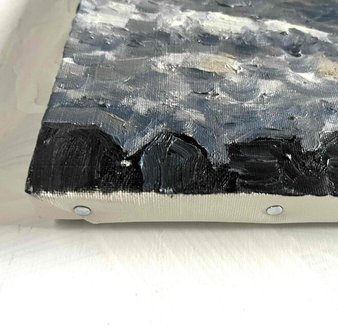 原画・油彩 「近所の風景 20269」 絵画・ P6（27×41cm ）アート