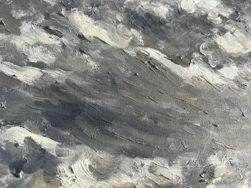 原画・油彩 「近所の風景 20269」 絵画・ P6（27×41cm ）アート