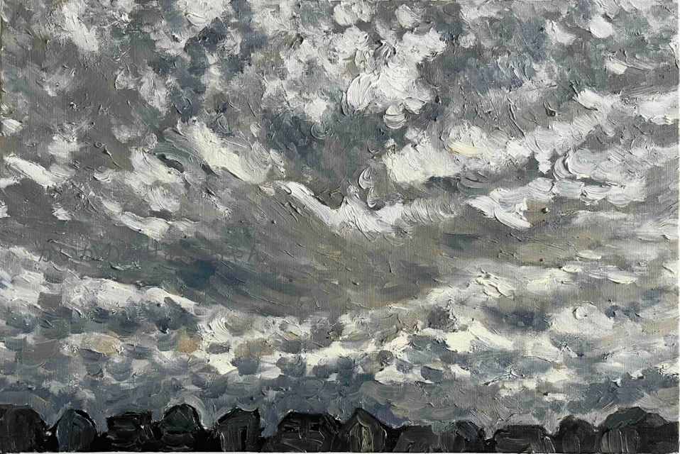 原画・油彩 「近所の風景 20269」 絵画・ P6(27×41cm )アート 原画・油彩 「近所の風景 20269」 絵画・ P6(27×41cm )アート