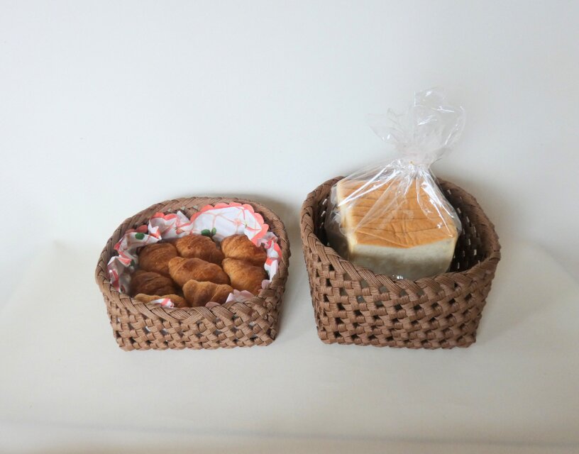 浅茶かご 台所のかご 浅型 / newカラー モカ | iichi 日々の暮らしを心地よく