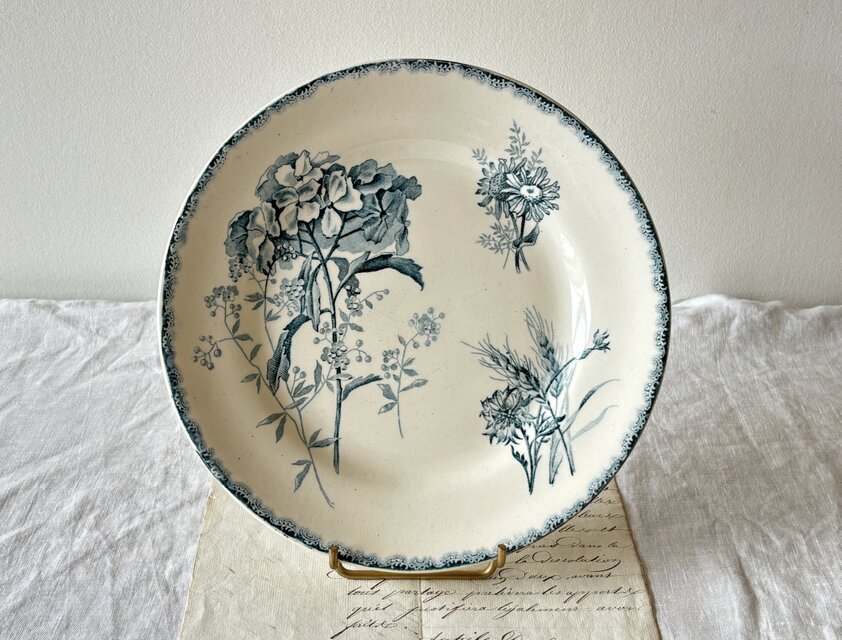 美品　フランスアンティーク　プレート ショワジールロワ窯　ポンパドール　平皿 Choisy-le-roi（ショワジール・ロワ）/ PROVENCAL ディナープレート