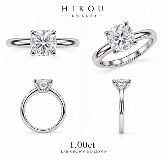 1.00ct ラボグロウンダイヤモンドリング｜S925｜IGI鑑定書付き｜選べる