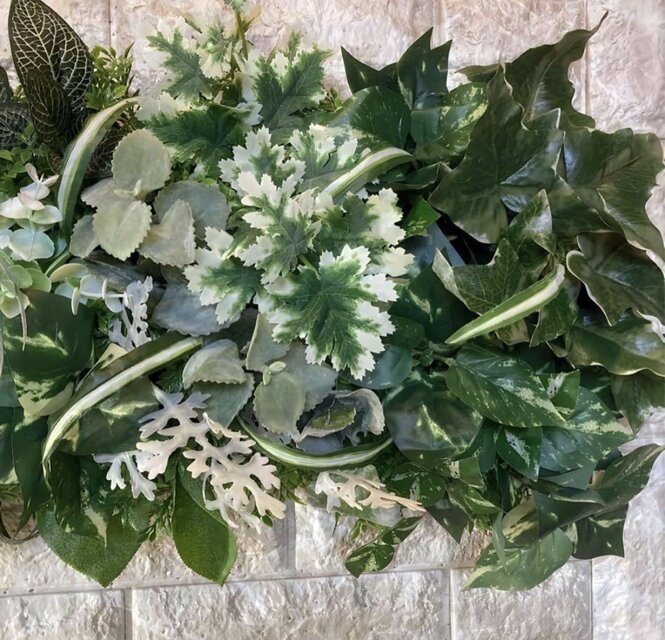 光触媒　人工観葉植物　ウォールグリーン　フェイク　フラワー　オリーブシーグレープ 光触媒 人工観葉植物 ウォールグリーン フェイクグリーン 壁掛け851536