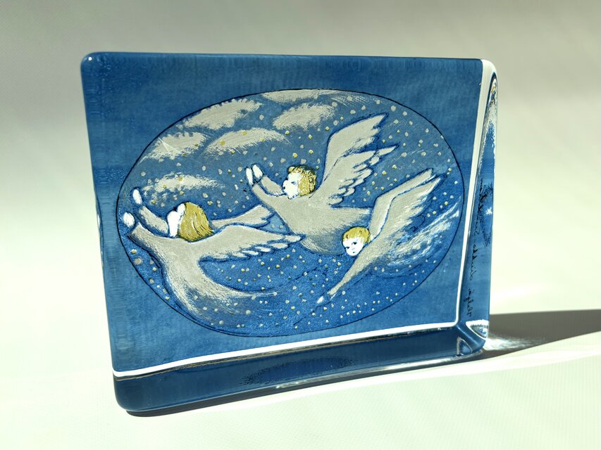  ヘルヤ・リウッコ ガラスカード iittala Heljä Liukko-Sundström 天使 ガラスカード 大サイズ ヘルヤ