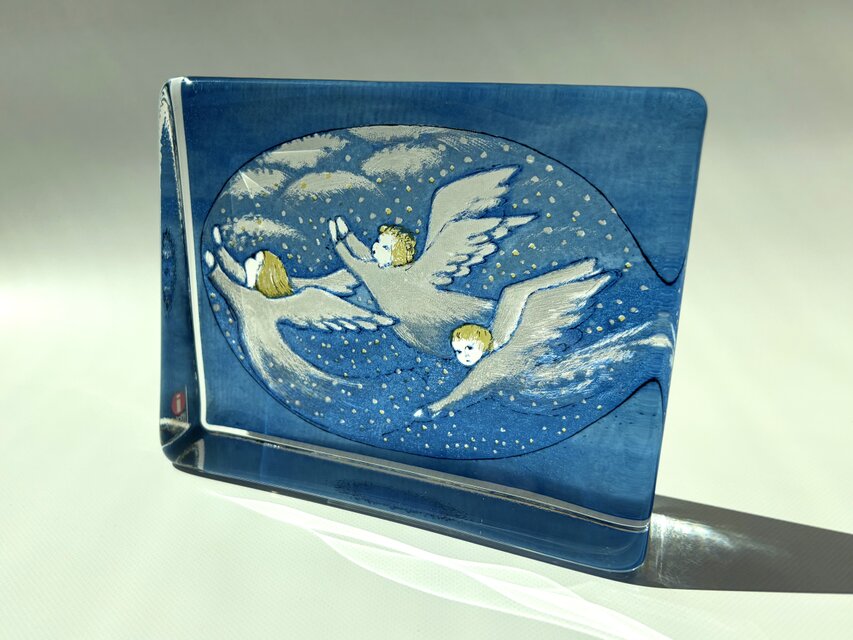  ヘルヤ・リウッコ ガラスカード iittala Heljä Liukko-Sundström 天使 ガラスカード 大サイズ ヘルヤ