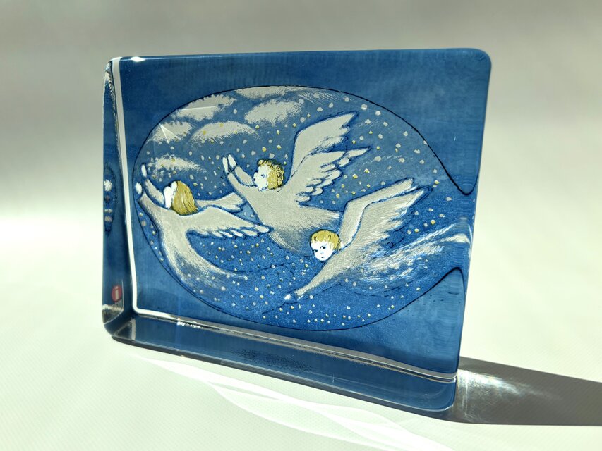 iittala Heljä Liukko-Sundström 天使 ガラスカード 大サイズ ヘルヤ