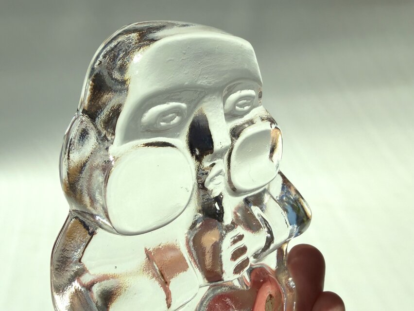 フィンランド　 ガラスオブジェ　 　Jorma Vennola iittala Jorma Vennola Lasinpuhaltaja ガラス吹きの職人 ガラス