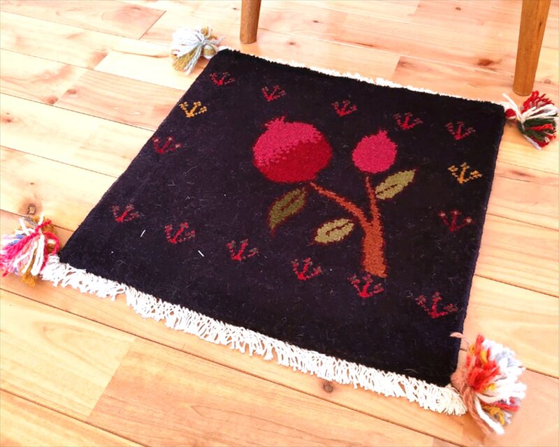 ハンドメイド 天然ウール ペルシャ ダバールギャッベ ミニマット ラグ