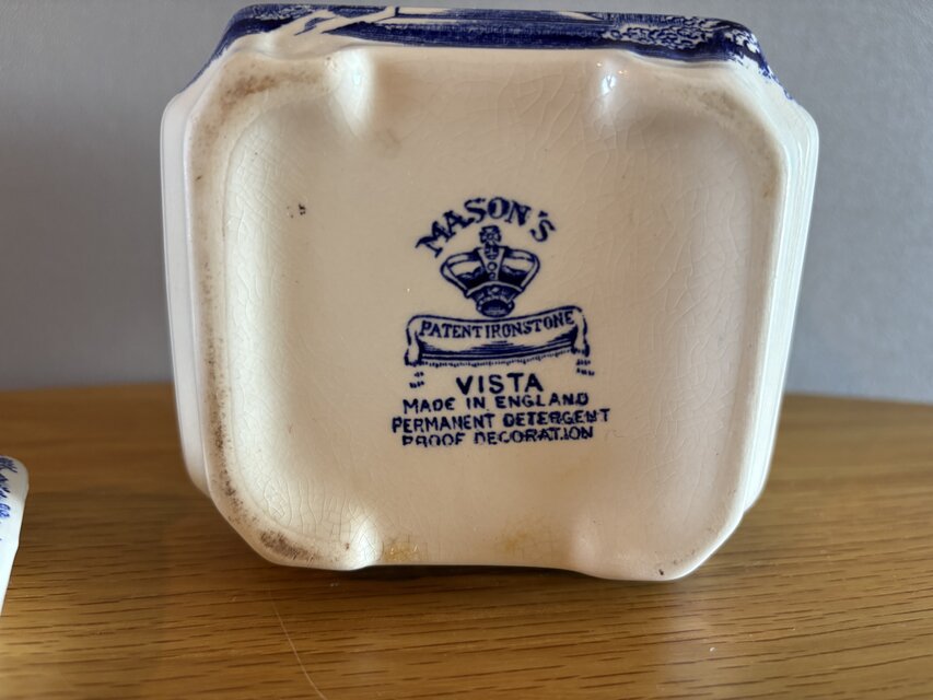 フランス　キャニスター　５個　蚤の市　ブロカント　古道具　アンティーク 英国の古いキャニスター England Canister MASON'S(メイソンズ) 蚤の市