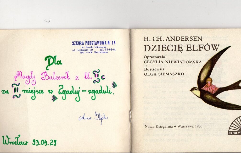 可愛い絵本 おやゆび姫 Dziecię elfów ポーランド古書 ポーランド児童