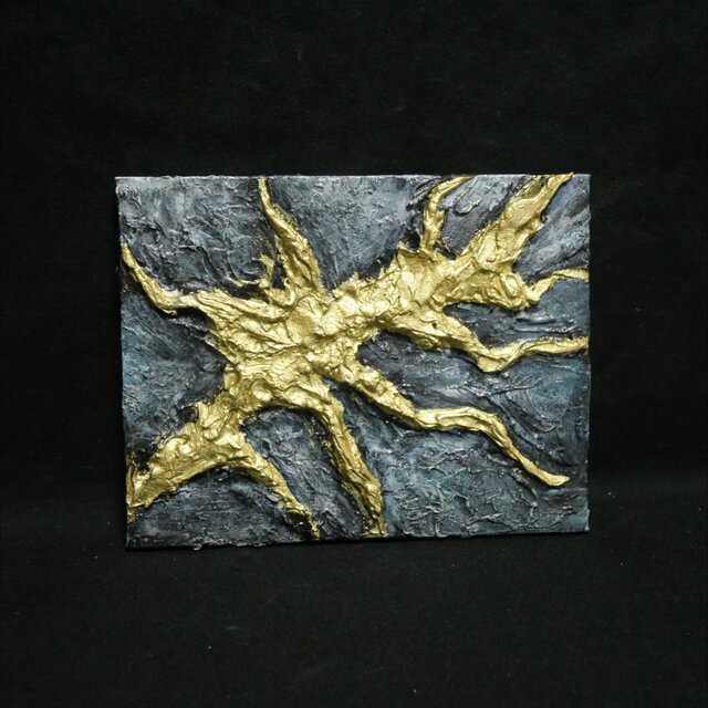 Vein of Gold -金の鉱脈】テクスチャーアート 抽象画 F0 | iichi 日々