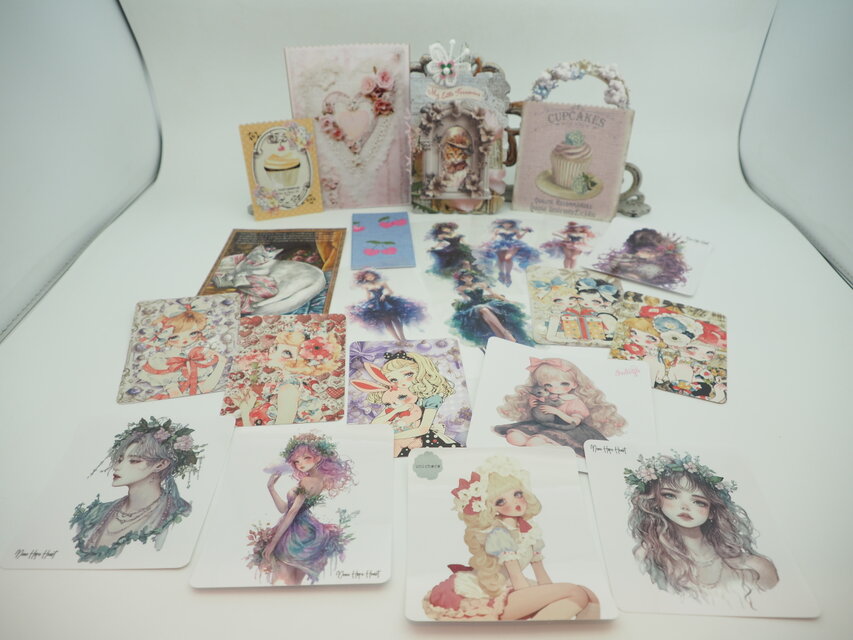猫♡おすそ分けファイル♡コラージュ♡BOOKタイプ♡がま口ポーチ付き