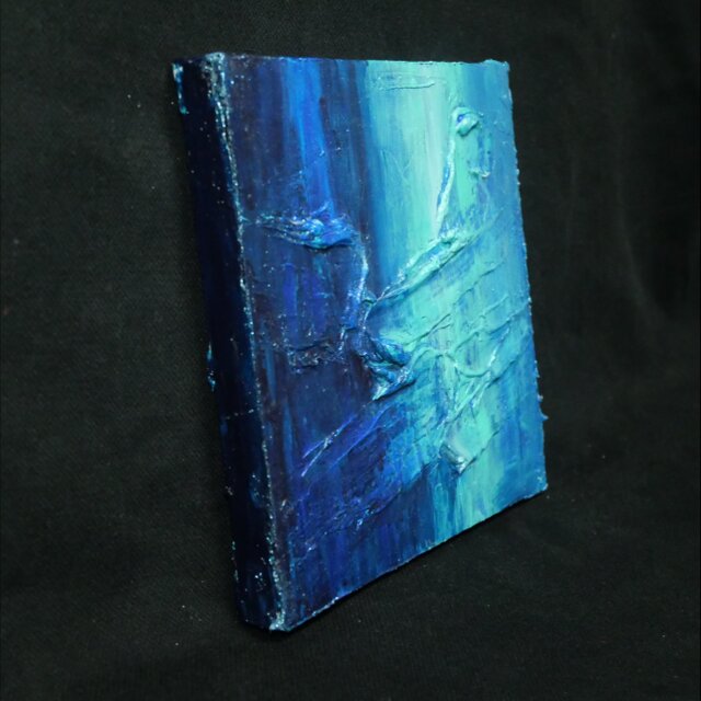 原画【Eternal Blue】油絵 抽象画 テクスチャーアート / モダンアート