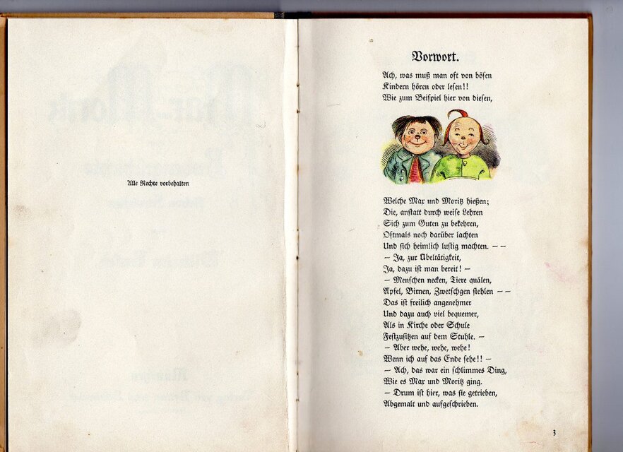 Max und Moritz ：7つのいたずらで綴る少年物語 ドイツ古書 ユーモア