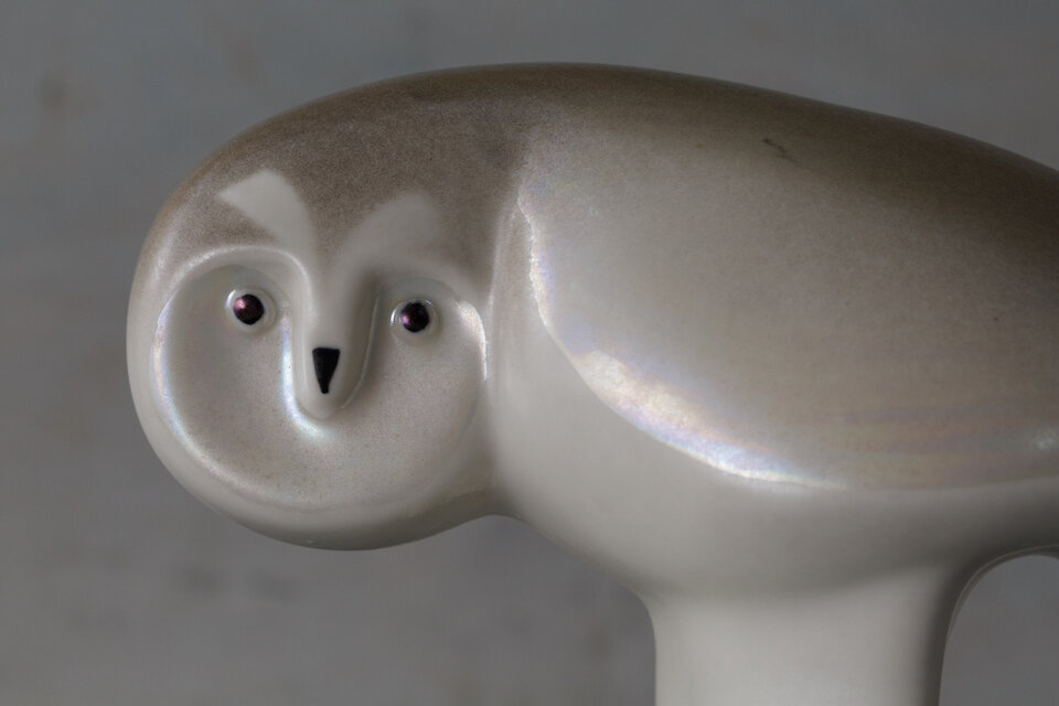 リルモア・マンネルヘイム WWFシリーズ フクロウ 陶器オブジェ