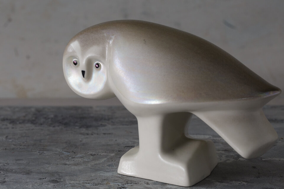 リルモア・マンネルヘイム WWFシリーズ フクロウ 陶器オブジェ