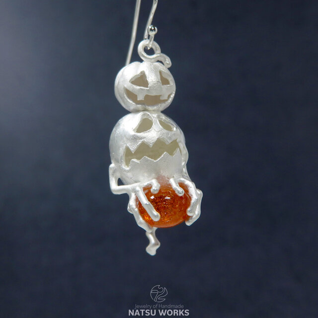 おばけのピアス / Gem & Ghost Charm 2026ハロウィン サンストーン