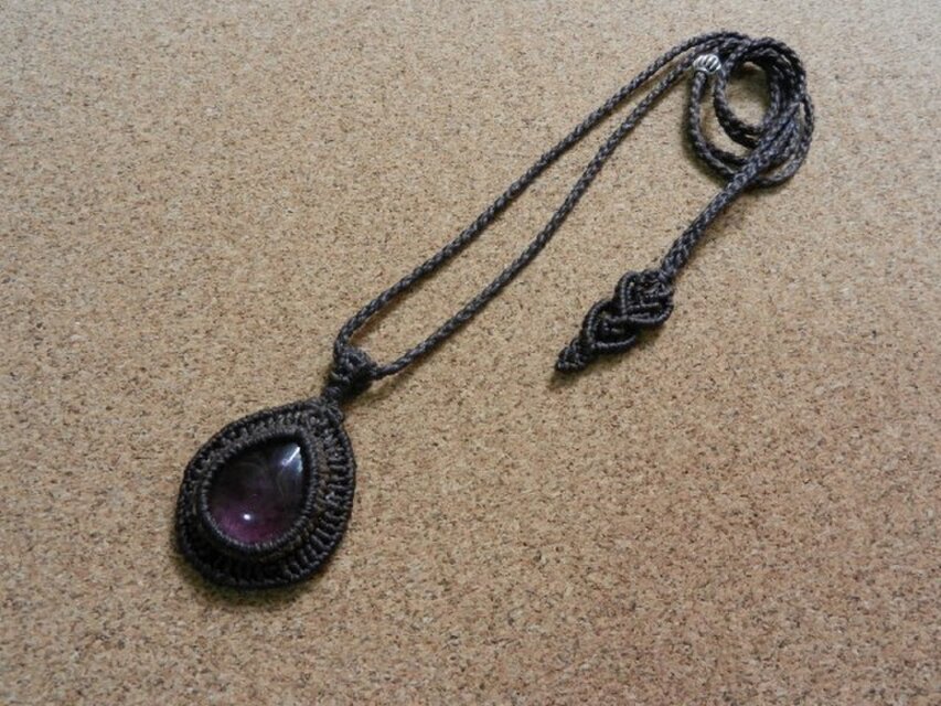 天然石アメジスト　シンプルネックレス