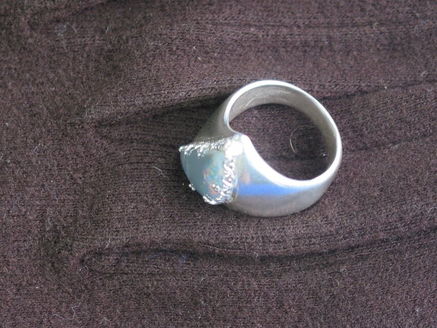 jさまご予約品　セミブラックオパールのリング