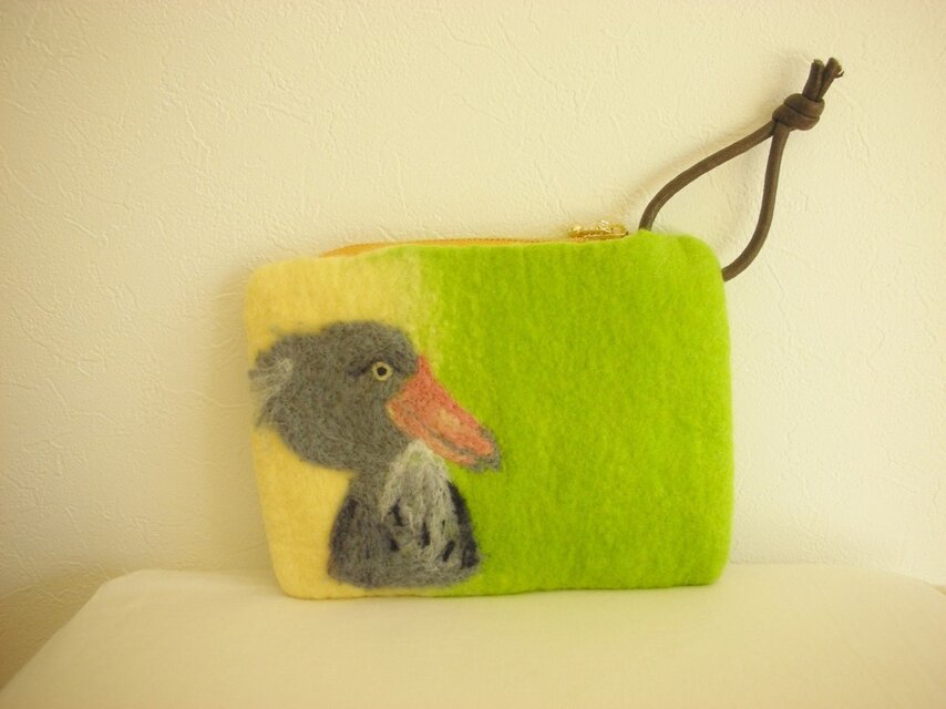 Y様オーダー品　ハシビロコウ ポーチ