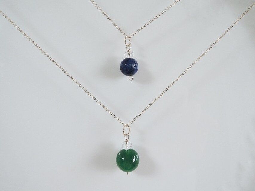 14kgf製☆天然石☆ネックレスチャーム　2種（246）