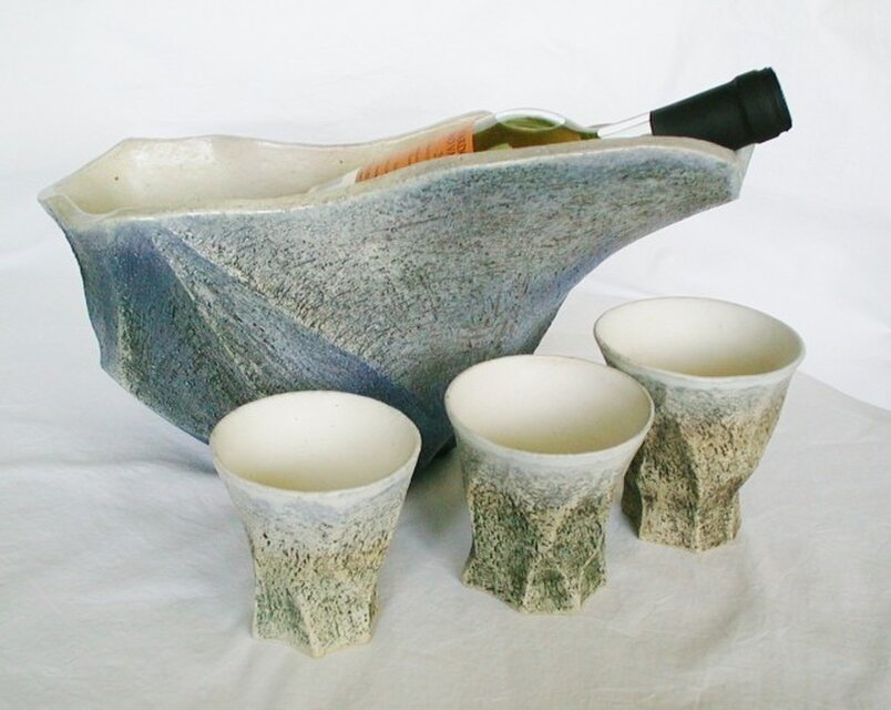 夏器～ ワインクーラー＆３カップ（S-7)