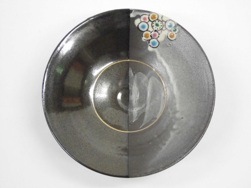 片身替 銀環長石釉天目鉢