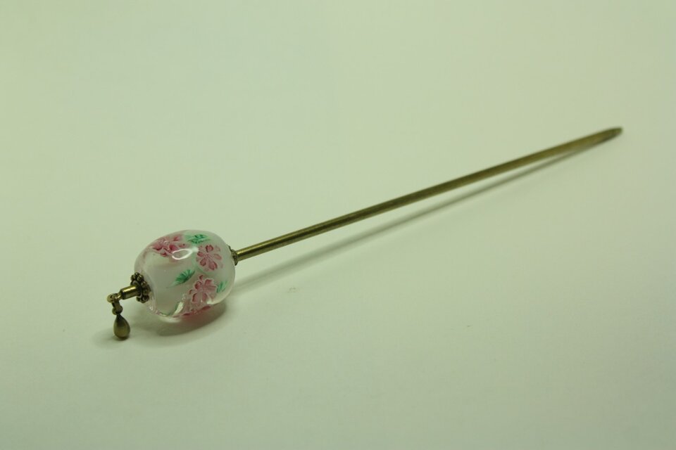 花かご（桃色）かんざし