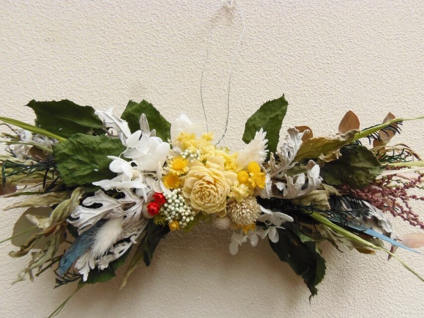 Kさまオーダー　ミニスワッグ　黄色