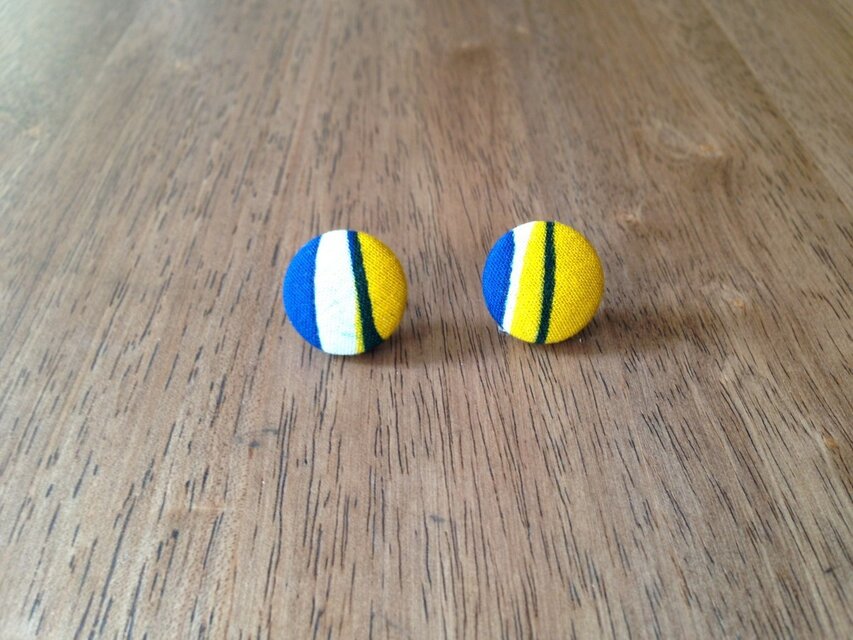 アフリカ布のピアス No.19