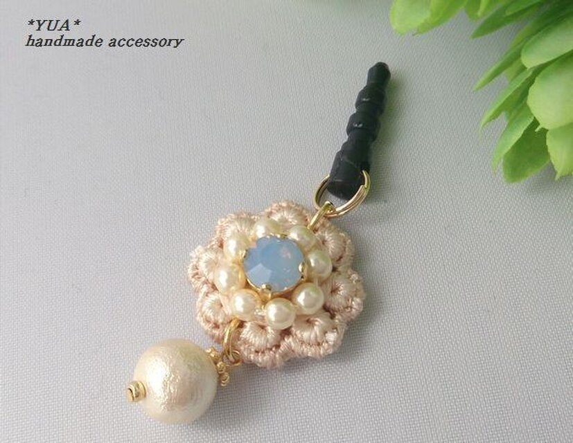 【soldout】レースのお花イヤホンジャックピアス