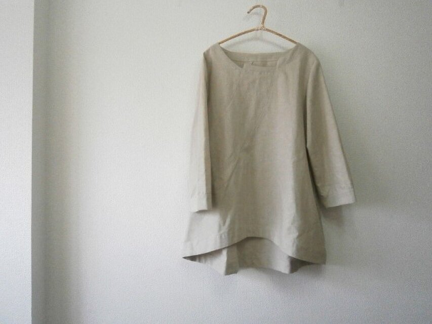 en‐en切り替えチュニック・ベージュ