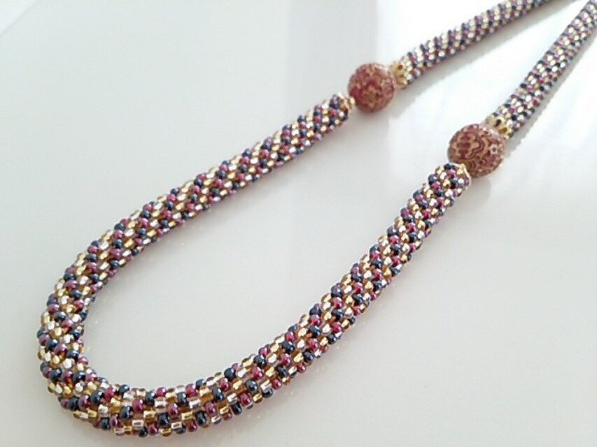 ●sold out●4色チューブ編みネックレス