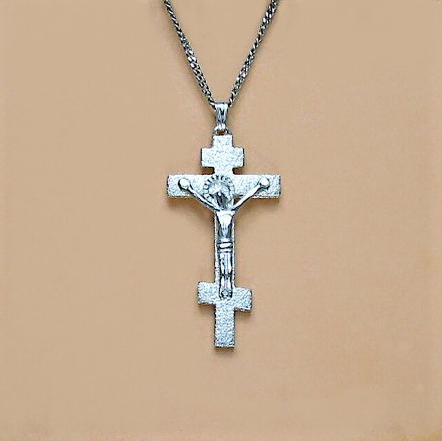 ロシア正教のクロス（八端十字架） ロシア十字架の受難像 rc37 好評 