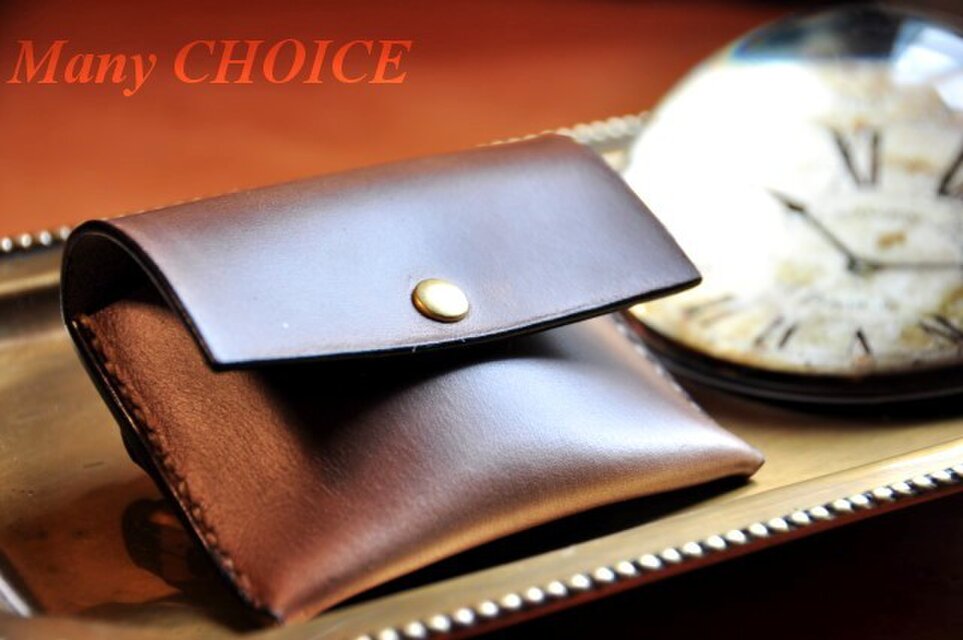 スムースプルアップレザー・コインケース（マホガニー）