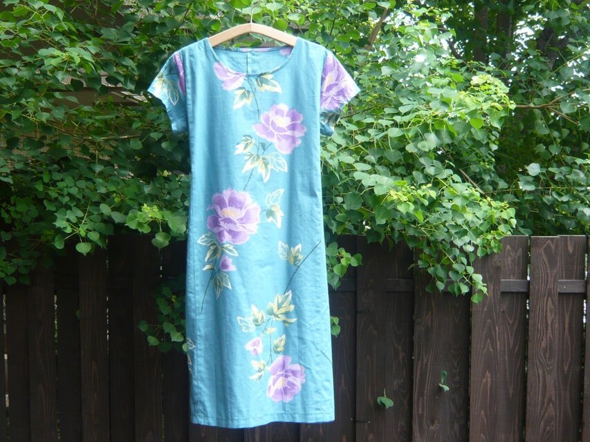 寛斎の浴衣地（新反）のワンピース